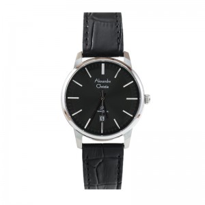 Alexandre Christie AC 1030 Silver Black Leather Lady LDLSSBA